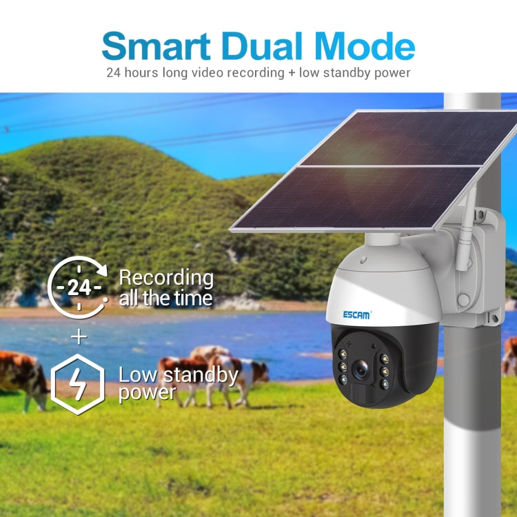 ESCAM QF624 3MP HD IP66 Water-resistant WiFi Solar Panel PT IP Camera without Battery