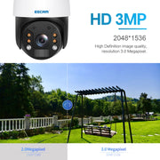 ESCAM QF624 3MP HD IP66 Water-resistant WiFi Solar Panel PT IP Camera without Battery