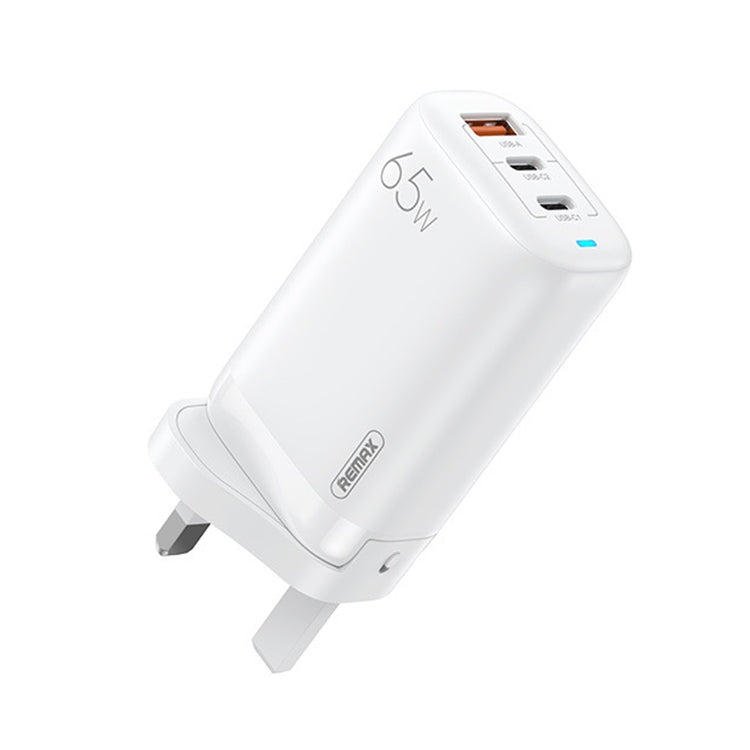 REMAX RP-U55 Territory Series 65W USB+Dual USB-C / Type-C Interface Fast Charger, Specification:UK Plug(White)