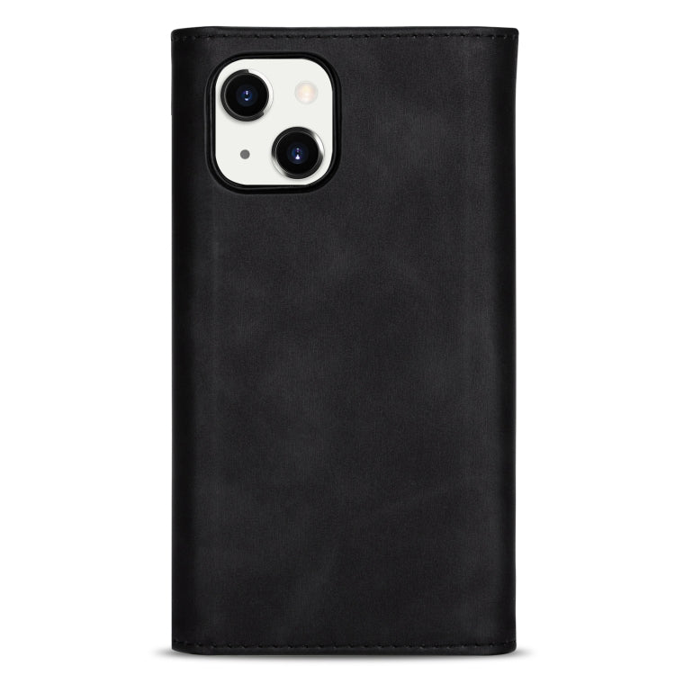 For iPhone 14 Skin Feel Zipper Horizontal Flip Leather Case Max(Black)