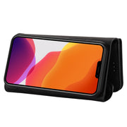 For iPhone 14 Skin Feel Zipper Horizontal Flip Leather Case Max(Black)