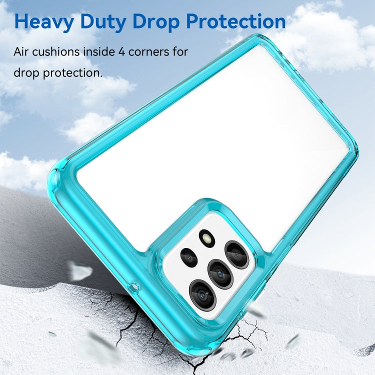 For Samsung Galaxy A23 5G Colorful Series Acrylic + TPU Phone Case(Transparent Blue)