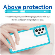 For Samsung Galaxy A23 5G Colorful Series Acrylic + TPU Phone Case(Transparent Blue)