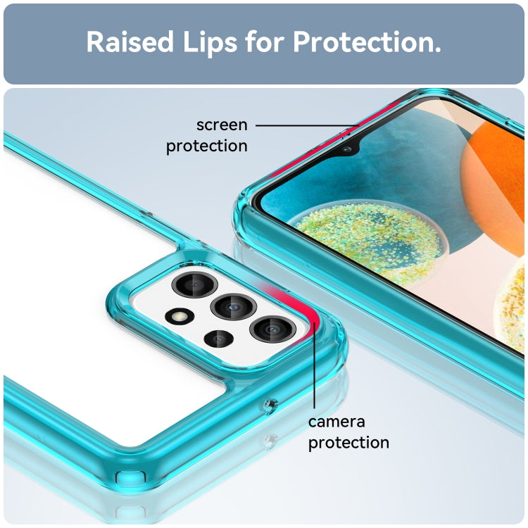 For Samsung Galaxy A23 5G Colorful Series Acrylic + TPU Phone Case(Transparent Blue)