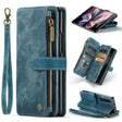 For Samsung Galaxy Z Fold4 5G CaseMe C30 Multifunctional Card Slots Zipper Phone Leather Phone Case(Blue) - free shipping - PMC TechLife - Order now!