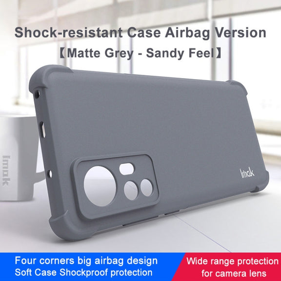 For Xiaomi 12 Lite 5G IMAK All-inclusive Shockproof Airbag TPU Phone Case (Matte Grey)