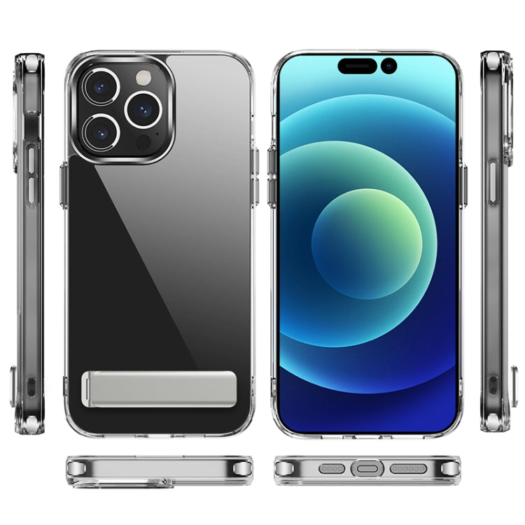For iPhone 13 Pro Four Corner Airbag Shockproof Holder Phone Case (Transparent)