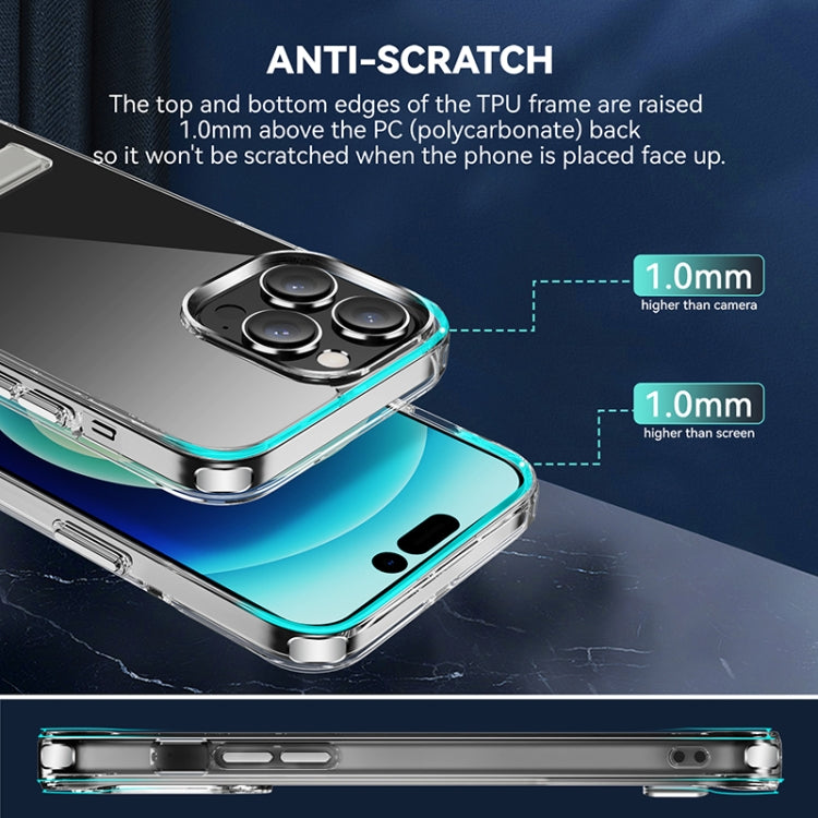 For iPhone 13 Pro Four Corner Airbag Shockproof Holder Phone Case (Transparent)