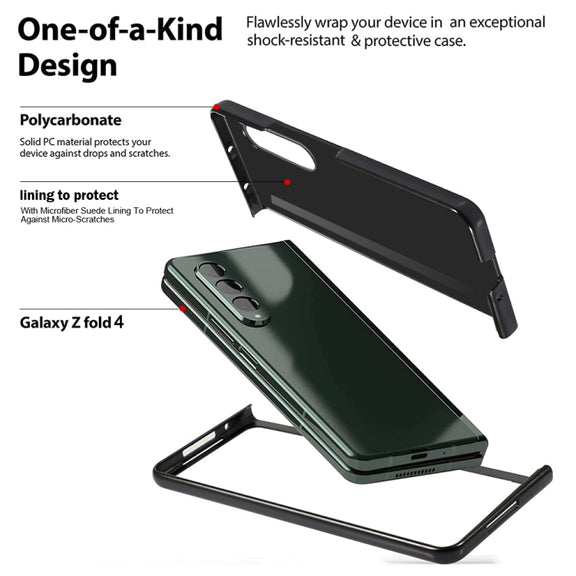 For Samsung Galaxy Z Fold4 5G GKK Litchi Texture Card Slot Phone Case(Brown)