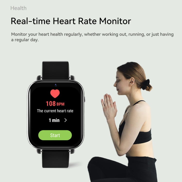 ROGBID KING 1.75 inch Screen 4G LTE Smart Watch Android 9.1OS 4GB+128GB(Black)