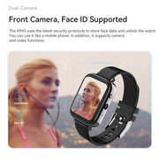 ROGBID KING 1.75 inch Screen 4G LTE Smart Watch Android 9.1OS 4GB+128GB(Black)