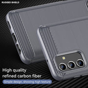 For Samsung Galaxy A04s Brushed Texture Carbon Fiber TPU Case(Grey)