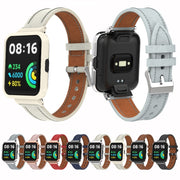 For Xiaomi Redmi Watch 2 Genuine Leather Metal Case Integrated Watch Band(Brown)