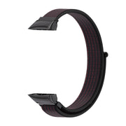 For Huawei Band 6 / Honor Band 6 / 7 Mijobs Breathable Nylon Watch Band(Black Red) - Watch Bands by MIJOBS