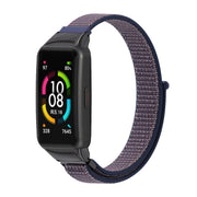 For Huawei Band 6 / Honor Band 6 / 7  Mijobs Breathable Nylon Watch Band(Midnight Blue Black) - Watch Bands by MIJOBS
