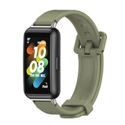 For Huawei Band 7 / 7 NFC MIJOBS Breathable Silicone Watch Band(Army Green Silver) - Watch Bands by MIJOBS