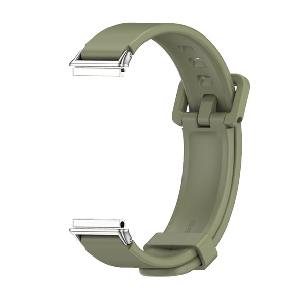 For Huawei Band 7 / 7 NFC MIJOBS Breathable Silicone Watch Band(Army Green Silver) - Watch Bands by MIJOBS