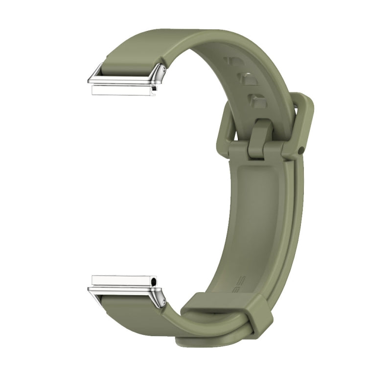 For Huawei Band 7 / 7 NFC MIJOBS Breathable Silicone Watch Band(Army Green Silver) - Watch Bands by MIJOBS