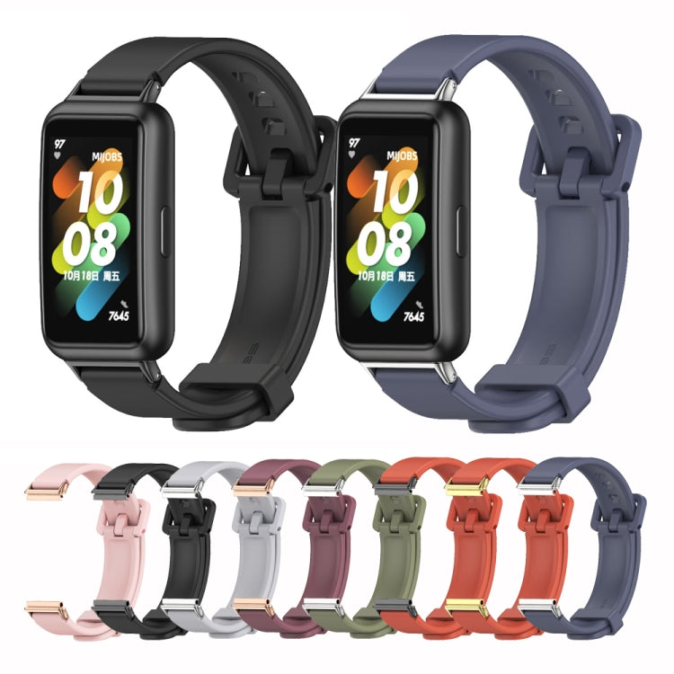 For Huawei Band 7 / 7 NFC MIJOBS Breathable Silicone Watch Band(Pink Rose Gold) - Watch Bands by MIJOBS