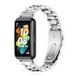 For Huawei Band 7 / 7 NFC MIJOBS Three-Bead Metal Stainless Steel Watch Band(Silver) - Watch Bands by MIJOBS