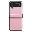For Samsung Galaxy Z Flip4 5G Two-color Litchi Texture PU Phone Case(Pink) - free shipping - PMC TechLife - Order now!