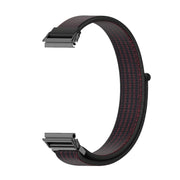 For Huawei Band 7 / 7 NFC Mijobs Breathable Nylon Watch Band(Black Red) - Watch Bands by MIJOBS