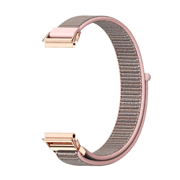 For Huawei Band 7 / 7 NFC Mijobs Breathable Nylon Watch Band(Pink Rose Gold) - Watch Bands by MIJOBS
