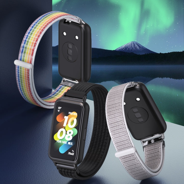 For Huawei Band 7 / 7 NFC Mijobs Breathable Nylon Watch Band(Bright Gold) - Watch Bands by MIJOBS