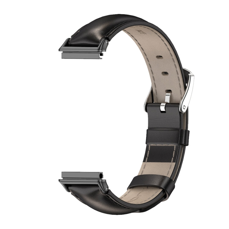 For Huawei Band 7 / 7 NFC MIJOBS Cowhide Leather Watch Band(Black)
