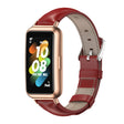 For Huawei Band 7 / 7 NFC MIJOBS Cowhide Leather Watch Band(Red Rose Gold) - Watch Bands by MIJOBS