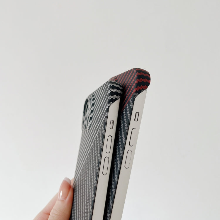 For iPhone 13 Carbon Fiber Texture PC Phone Case(Black)