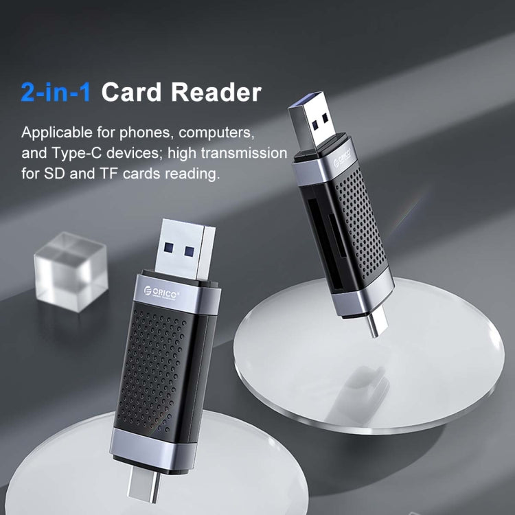 ORICO CS2T-A3 TF/SD Dual Port USB-A3.0 Dual Read Card Reader(Black)