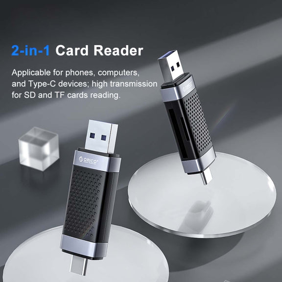 ORICO CS2T-A3 TF/SD Dual Port USB-A3.0 Dual Read Card Reader(Black)