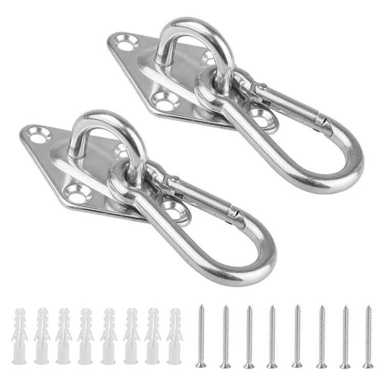 2 PCS 5mm 304 Stainless Steel Sand Bag Ceiling Hook Heavy Duty Swing Hangers
