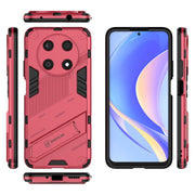 For Huawei Nova Y90/Enjoy 50 Pro Punk Armor 2 in 1 PC + TPU Shockproof Phone Case with Invisible Holder(Light Red)