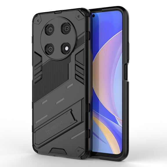 For Huawei Nova Y90/Enjoy 50 Pro Punk Armor 2 in 1 PC + TPU Shockproof Phone Case with Invisible Holder(Black)