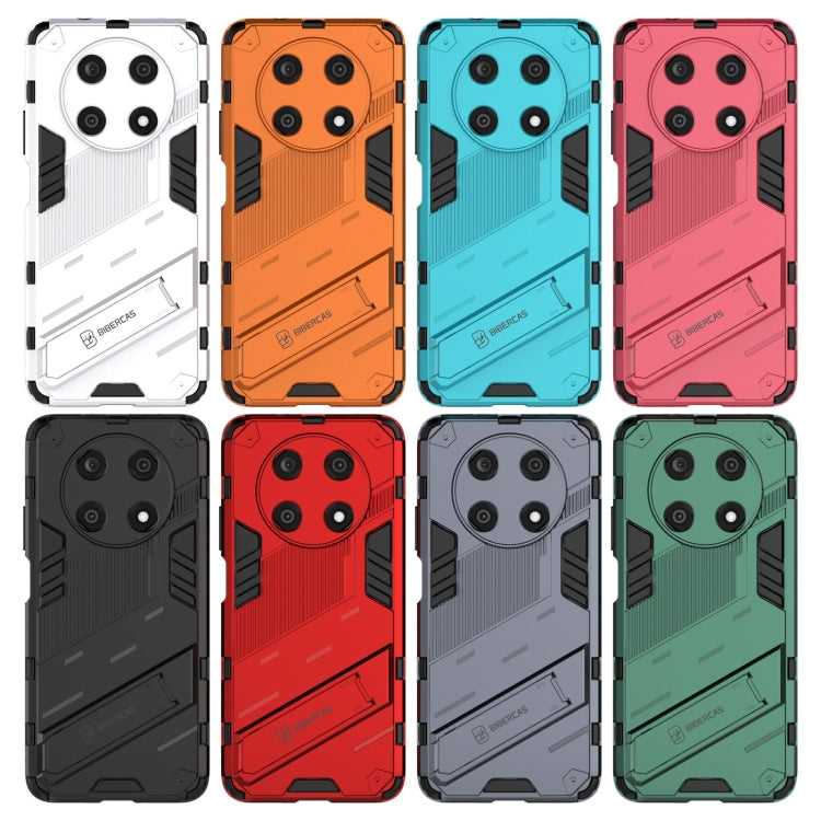 For Huawei Nova Y90/Enjoy 50 Pro Punk Armor 2 in 1 PC + TPU Shockproof Phone Case with Invisible Holder(Light Red)
