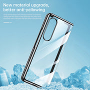 For Samsung Galaxy Z Fold4 SULADA Shockproof Plating PC Transparent Protective Case(Black)