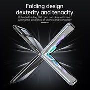 For Samsung Galaxy Z Flip4 SULADA Shockproof Plating PC Transparent Protective Case(Blue)