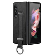 For Samsung Galaxy Z Fold4 SULADA Cool Series PC + Leather Texture Skin Feel Shockproof Phone Case(Black)