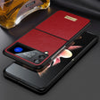 For Samsung Galaxy Z Flip4 SULADA Shockproof TPU + Handmade Leather Phone Case(Red) - free shipping - PMC TechLife - Order now!