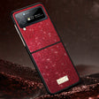 For Samsung Galaxy Z Flip4 SULADA Shockproof TPU + Handmade Leather Phone Case(Red) - free shipping - PMC TechLife - Order now!