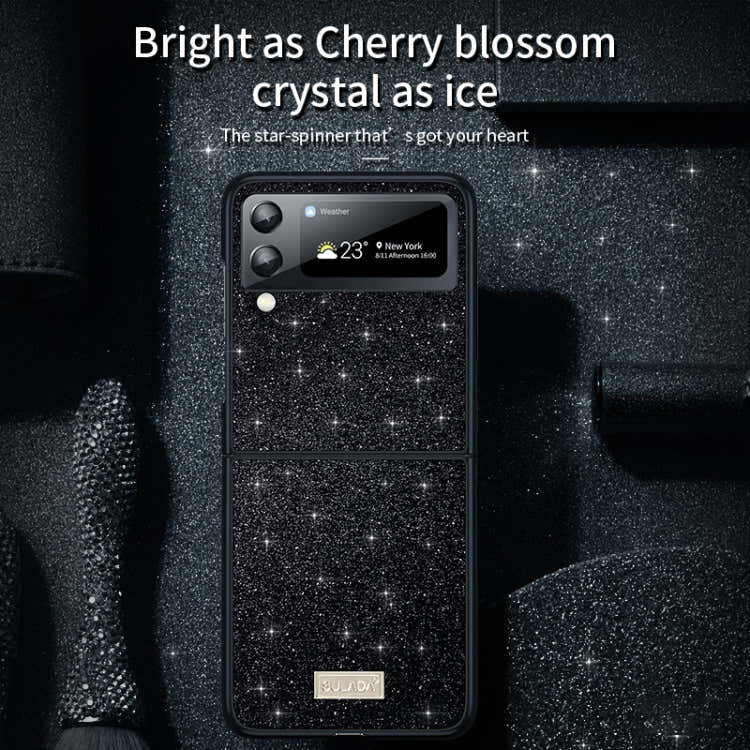 For Samsung Galaxy Z Flip4 SULADA Shockproof TPU + Handmade Leather Phone Case(Colorful)
