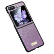 For Samsung Galaxy Z Flip5 SULADA Shockproof TPU + Handmade Leather Phone Case(Purple) - Galaxy Z Flip5 Cases by SULADA | Online Shopping South Africa | PMC TechLife | Buy Now Pay Later Mobicred