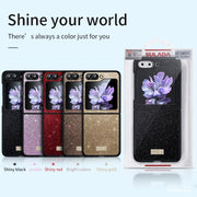 For Samsung Galaxy Z Flip5 SULADA Shockproof TPU + Handmade Leather Phone Case(Purple)