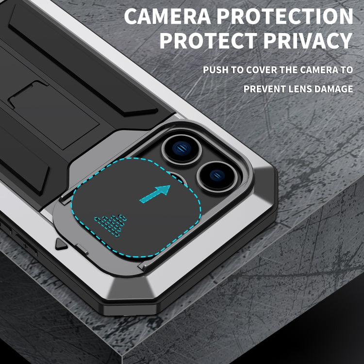 For iPhone 14 Pro Max R-JUST Shockproof Life Water-resistant Dust-proof Case (Silver)
