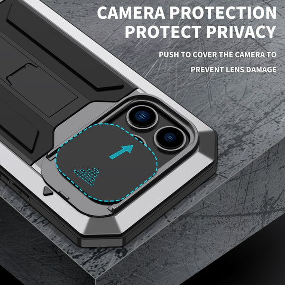 For iPhone 14 Pro Max R-JUST Shockproof Life Water-resistant Dust-proof Case (Silver)