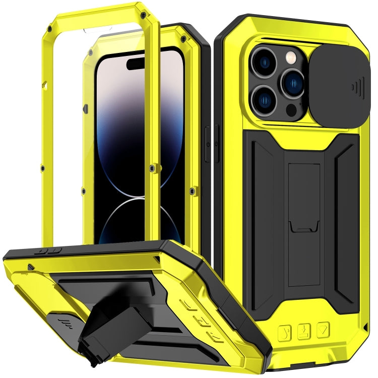 For iPhone 14 Pro Max R-JUST Shockproof Life Water-resistant Dust-proof Case (Yellow)