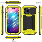 For iPhone 14 Pro Max R-JUST Shockproof Life Water-resistant Dust-proof Case (Yellow)