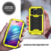 For iPhone 14 Pro Max R-JUST Shockproof Life Water-resistant Dust-proof Case (Yellow)